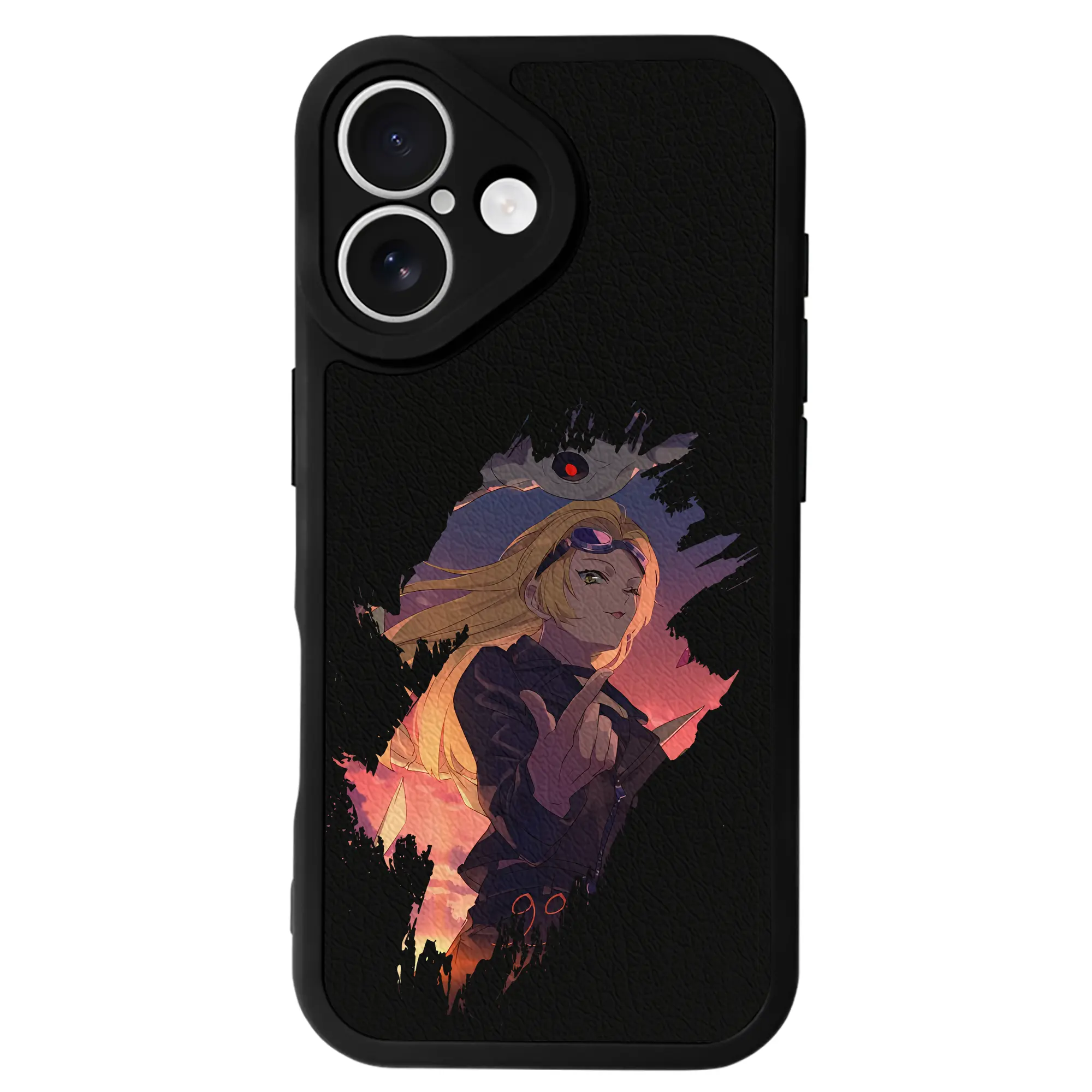 呪術廻戦 グッズ,九十九 由基 - IPhone 16シリーズ対応 ・ シリコンスマホケース ・ レザー調 ・ 高精度フィット ・ 耐衝撃 ・ ワイヤレス充電対応 ・ 精密カット